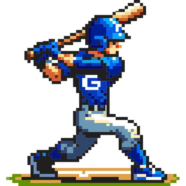 Baseball Pixel Man Thumbnail